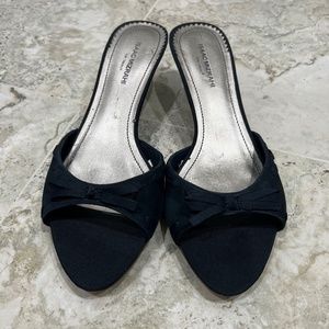 Isaac Mizrahi for Target Navy Blue Slide Peep Toe Kitten Heel